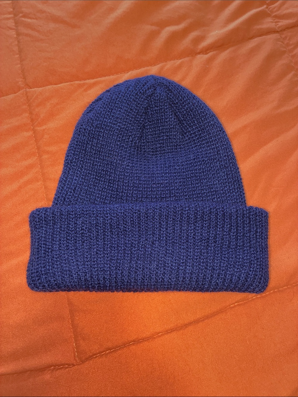 Brooklyn Navy Knit Beanie with Matching Reebok Navy Mittens - Picture 3 of 6